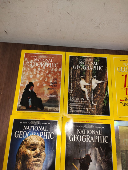 National Geographic - 1988 - July-December - Case Faux Leather - Magazines