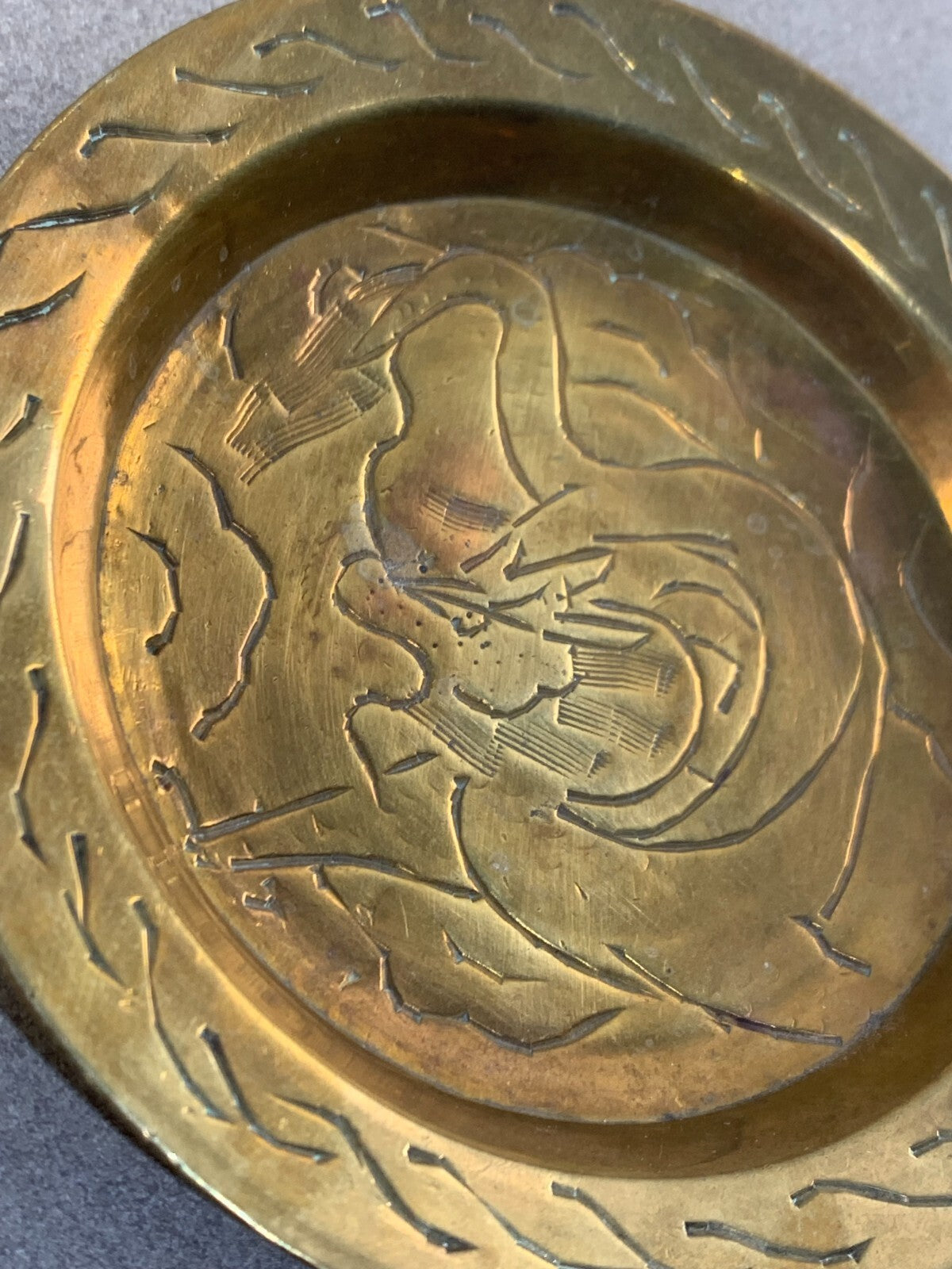 Chinese Brass Trinket Dish