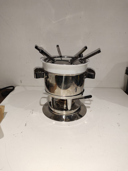 Fondue Set Porcelain and Stainless Steel - 3 in 1