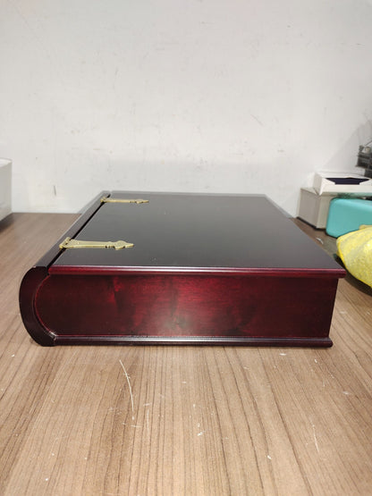 Vintage 1992 Bombay Company Wood & Brass Engravable Memory Box