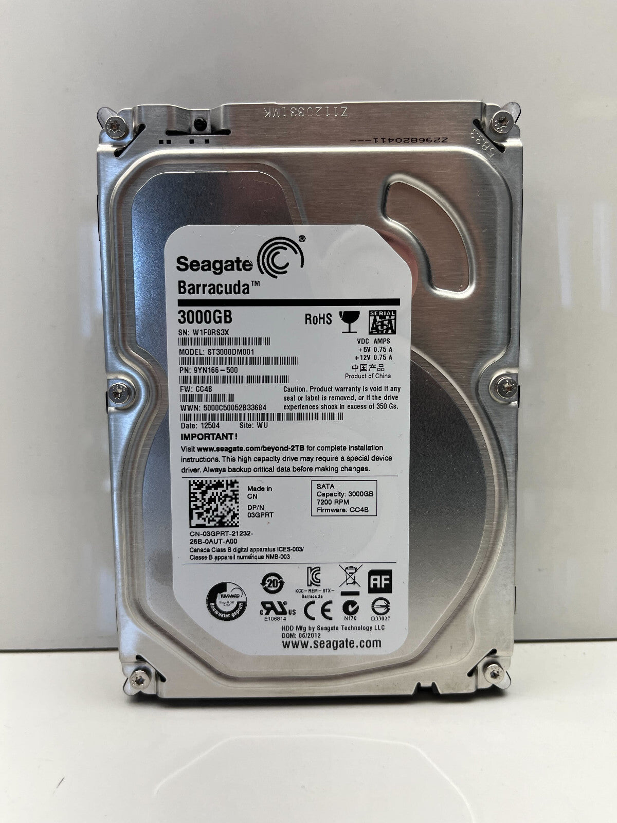 Seagate Barracuda 3TB 3.5" SATA HDD ST3000DM001
