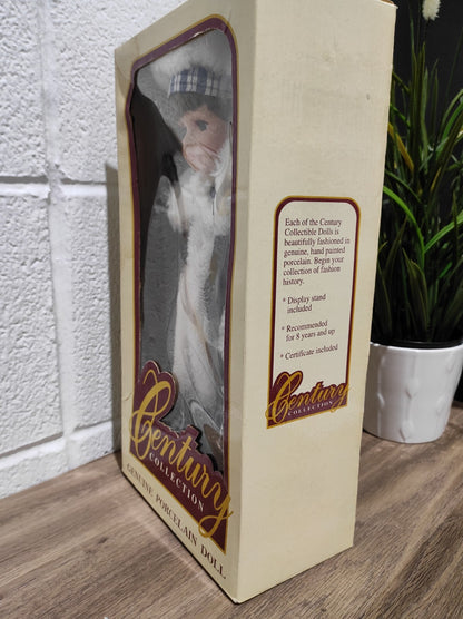 Century COLLECTION GENUINE PORCELAIN DOLL Hand Crafted- Blue