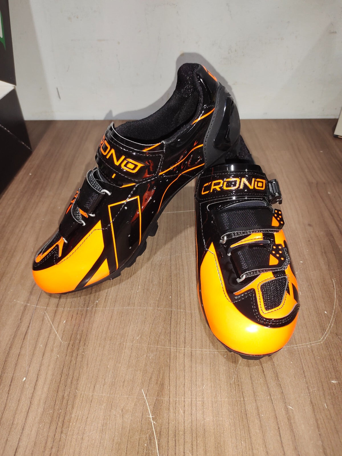 Crono CX-3 17 Mountain Bike Gravel BMX Shoes - Black Orange - Size - 41 (EUR)