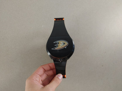 GOOD CONDITION Lets Go Ducks! Headphones Wired Black/Orange Tested Working