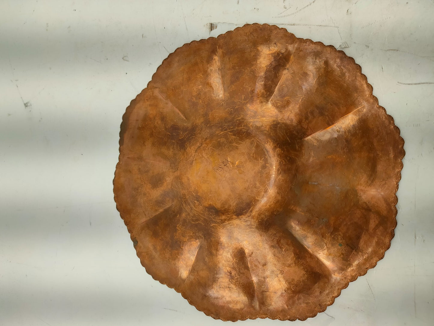 Antique Arabic Copper Plate HAND ENGRAVED