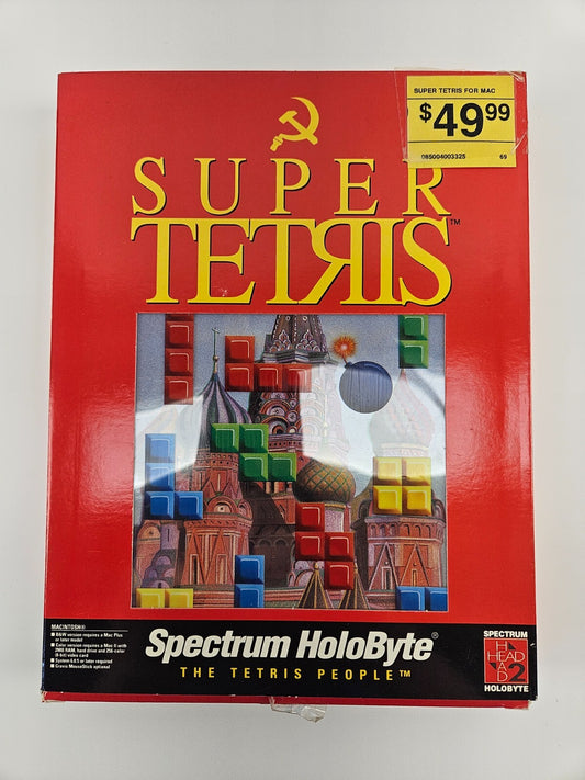 Vintage Super Tetris PC Game Big Box 1991 Spectrum Holobyte
