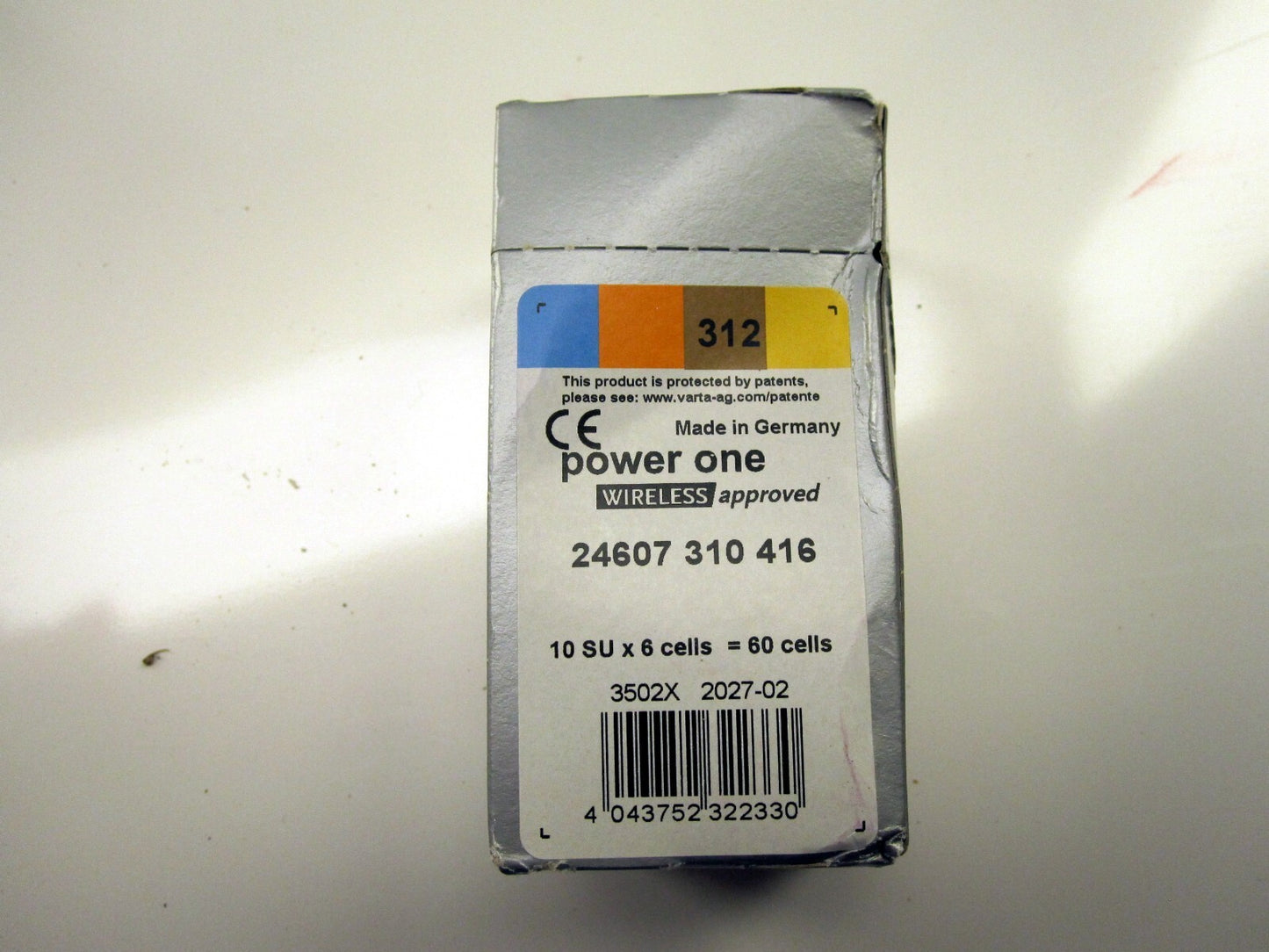 Box of Power One 312 60 Cells Batteries