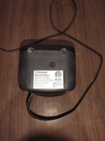 Westinghouse 6" Ceramic Heater w/ Tip Over Safety Switch WSHPTC240 400W 120V
