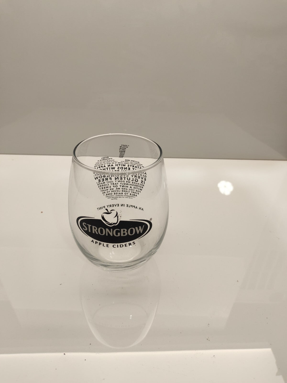 STRONGBOW Hard Apple Cider Stemless Archer Logo Glass H P Bulmer
