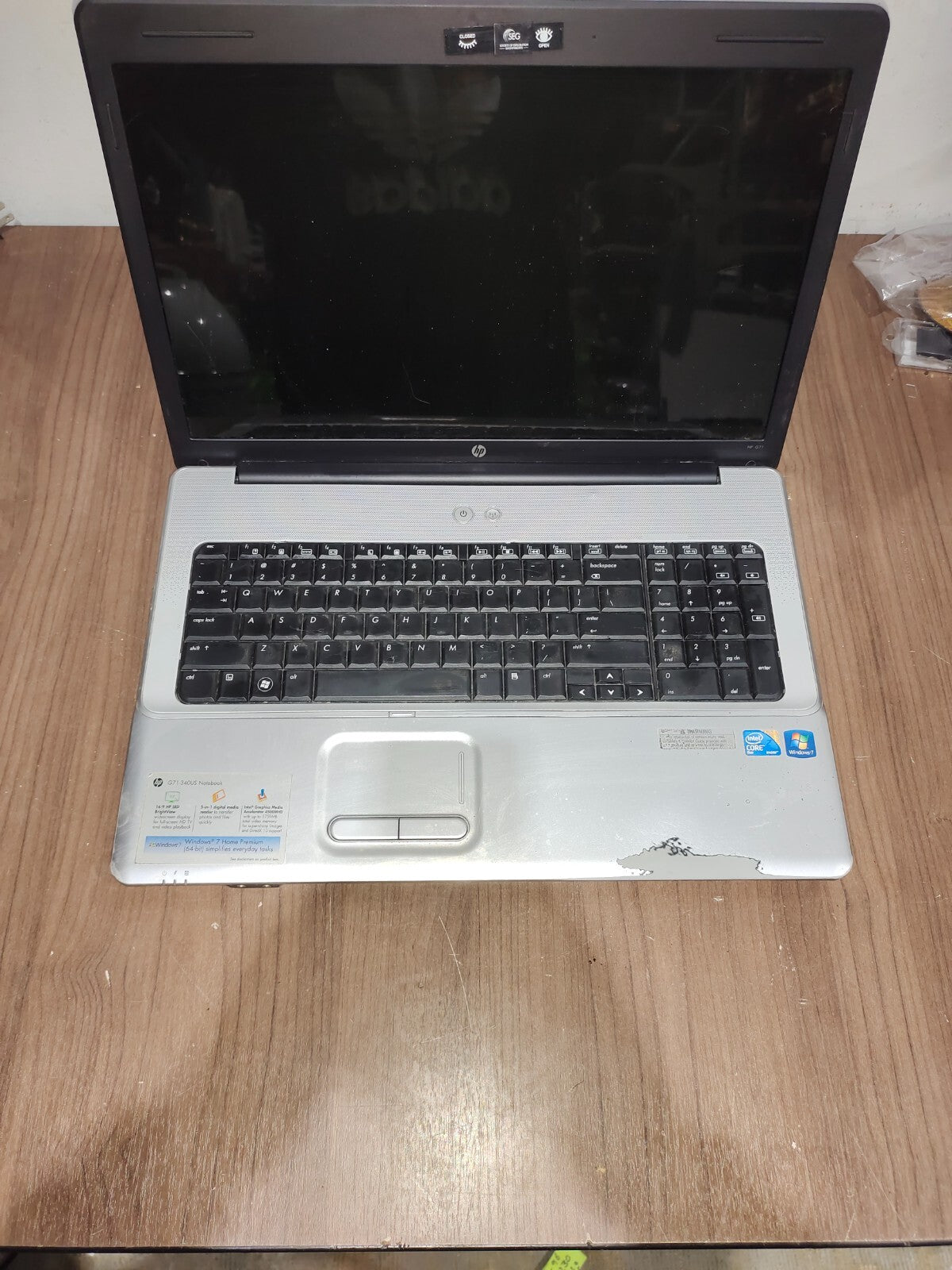HP G71-340us 17.3" Notebook  - Untested