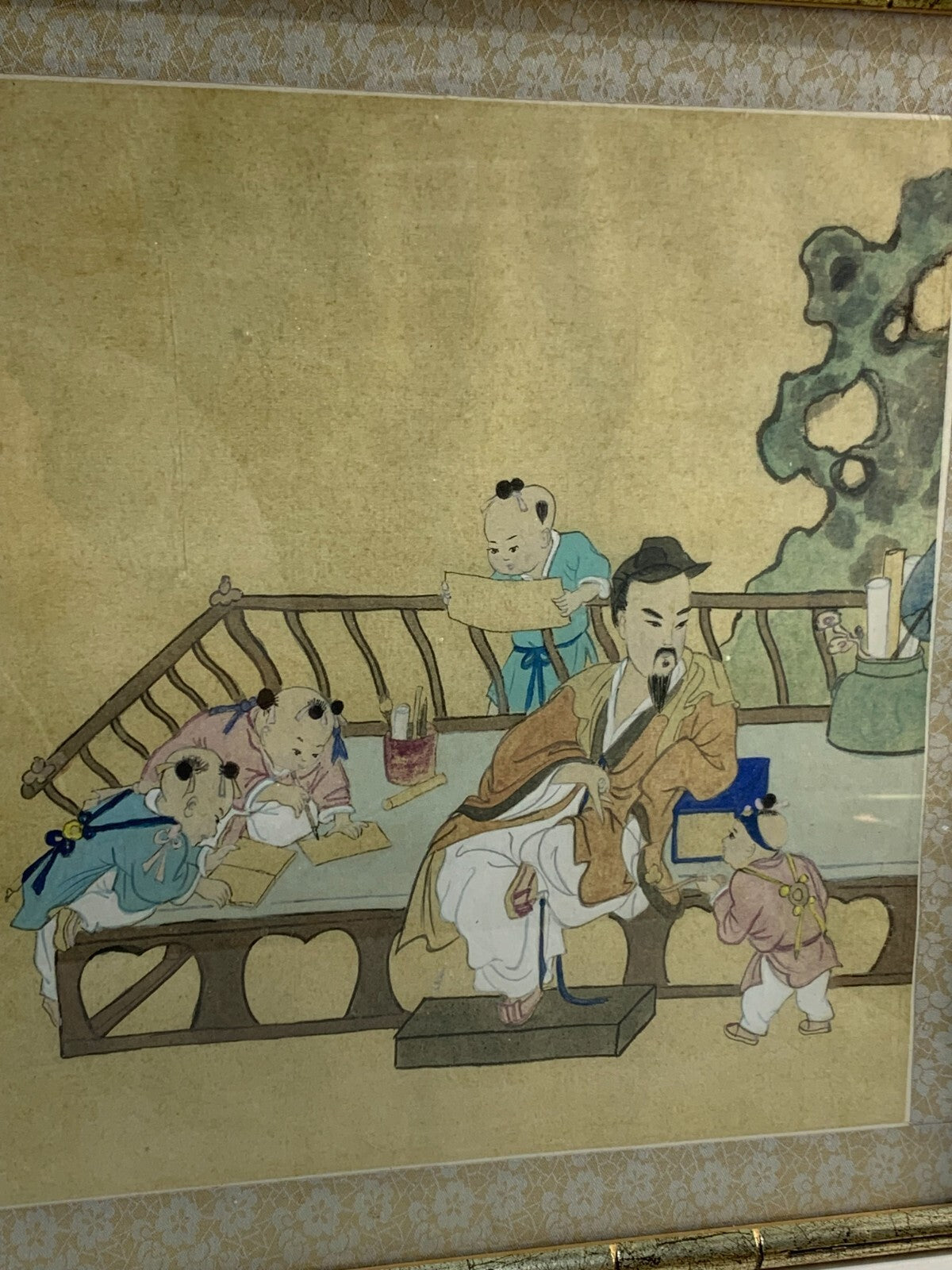教子圖 ( godchild chart ) Chinese painting.