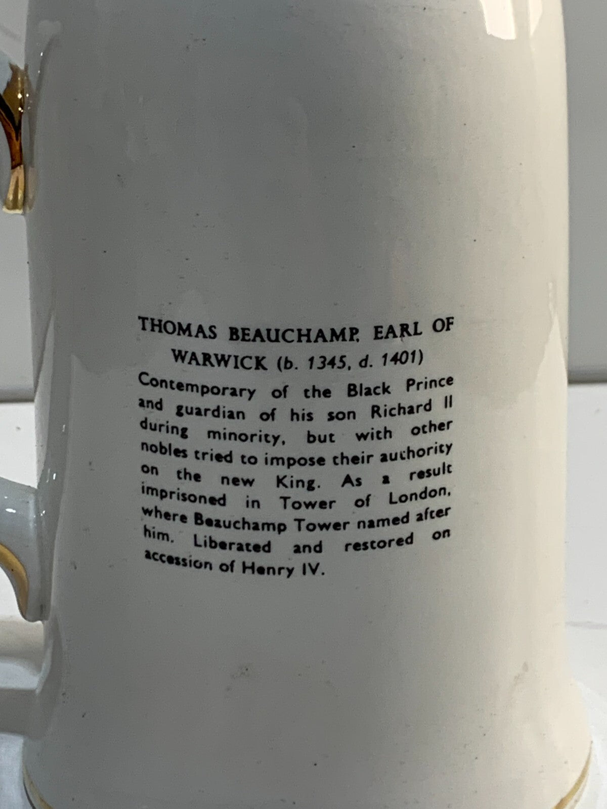 Vintage Sadler England "The Black Prince" Mug Original