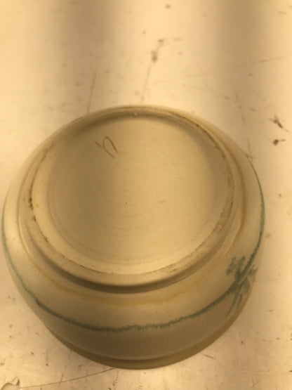 Asian style jar with lid and unique Textured Knob