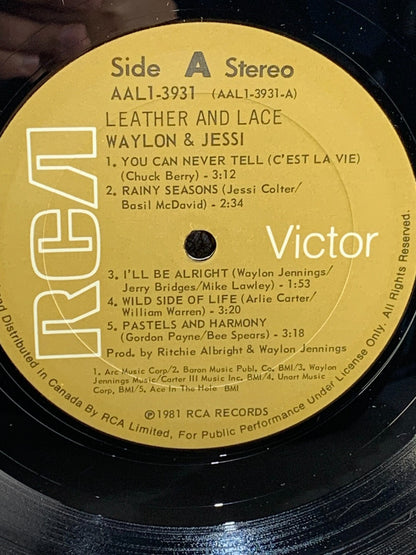 Waylon And Jessi - Leather And Lace (12" Vinyl) VG+/VG+