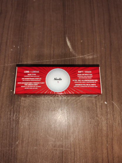 New - NOODLE LONG AND SOFT THE ORIGINAL GOLF BALLS - SLEEVE OF 3 - Set of 2