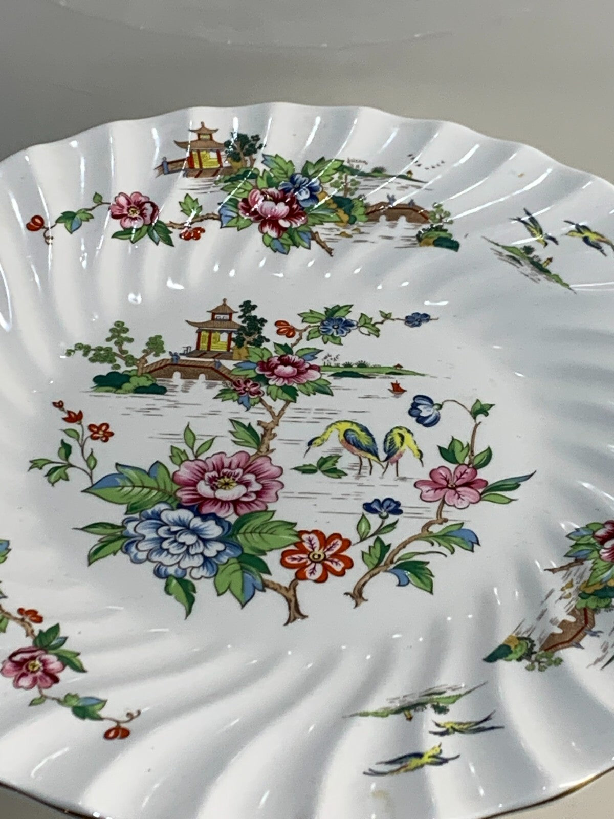 Crown Staffordshire Cake Stand Pagoda Pattern