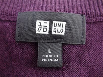 Uniqlo Men's Sweater - Barely Worn, Size Large (L), in Stylish Purple