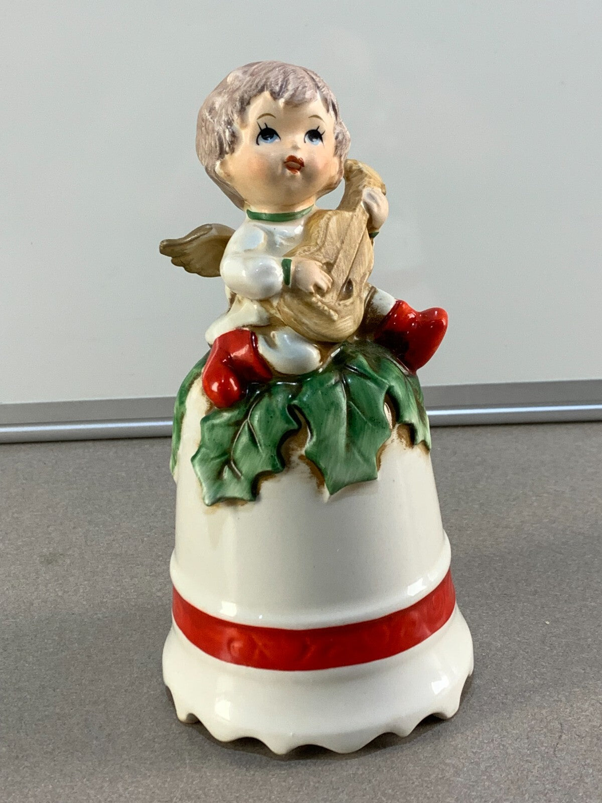 Vintage Berman & Anderson Christmas Boy Angel Music Box 1960s Japan Ceramic #637