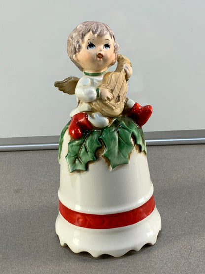 Vintage Berman & Anderson Christmas Boy Angel Music Box 1960s Japan Ceramic #637