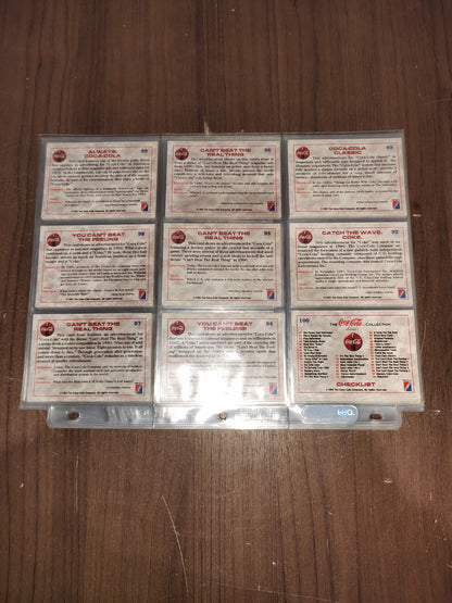 Vintage Collectible Coca-Cola Cards - Series 1 - Cards #1-100 Cards