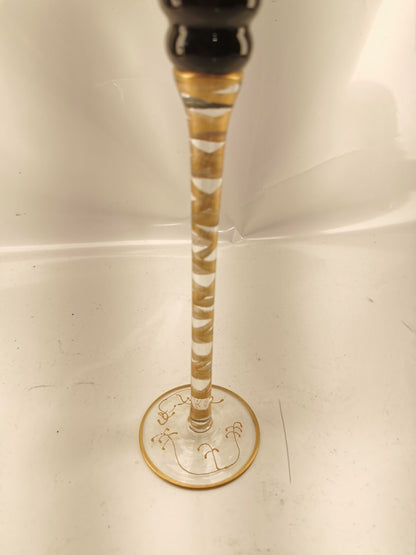 Vintage Red Air Twisted Stem Flared Wine Glass
