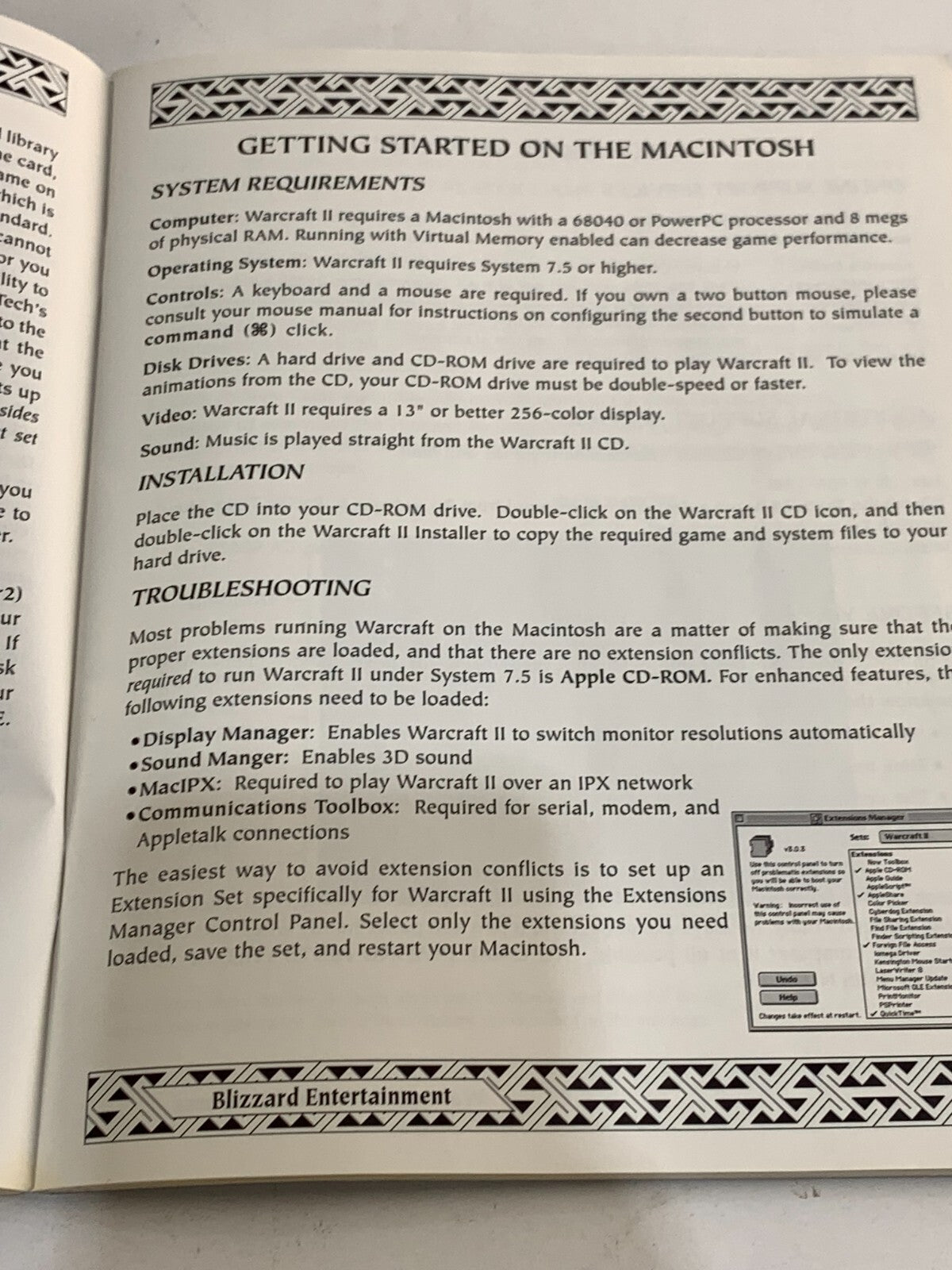 WarCraft II Tides of Darkness Instruction Manual Book Only ~1996 PC/Mac