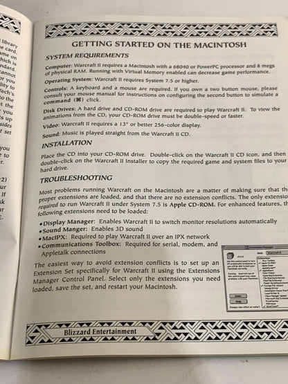 WarCraft II Tides of Darkness Instruction Manual Book Only ~1996 PC/Mac