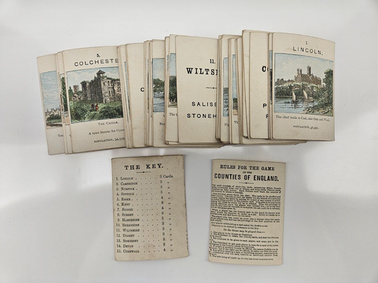 Vintage Counties Of England Card Game