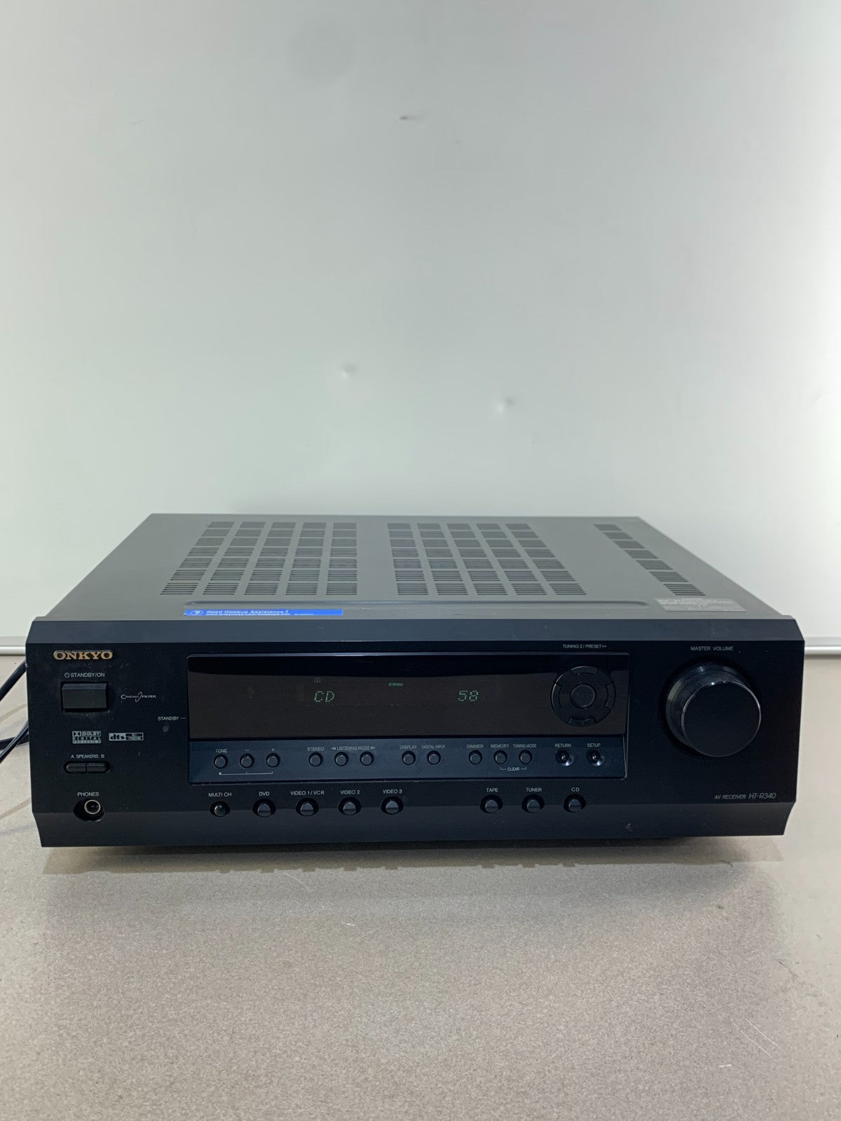 Onkyo AV RECEIVER HT-R340 Tuner Stereo Dolby Digital DTS