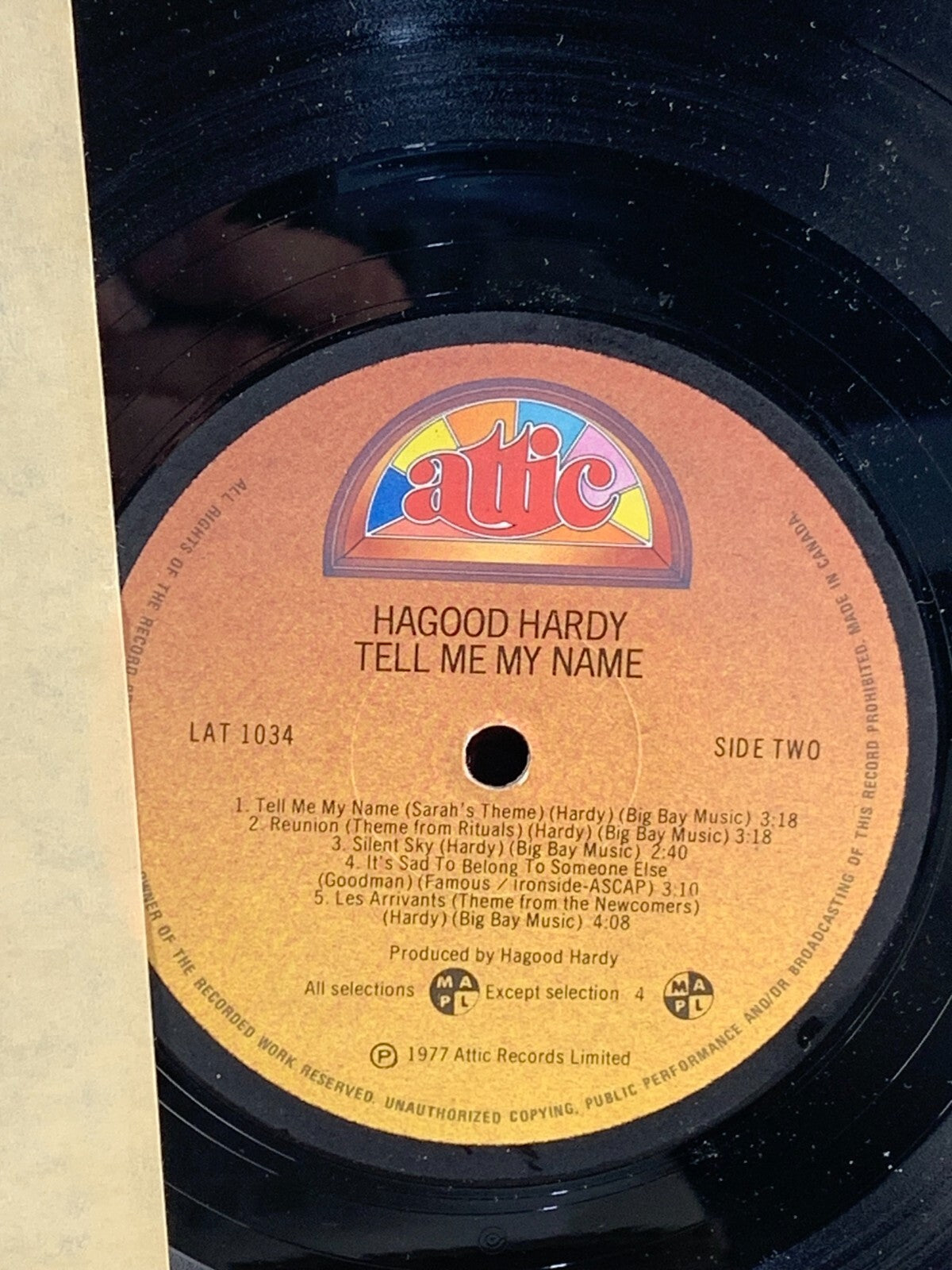 Hagood Hardy – Tell Me My Name - LP Vinyl Record LAT 1034 Canada