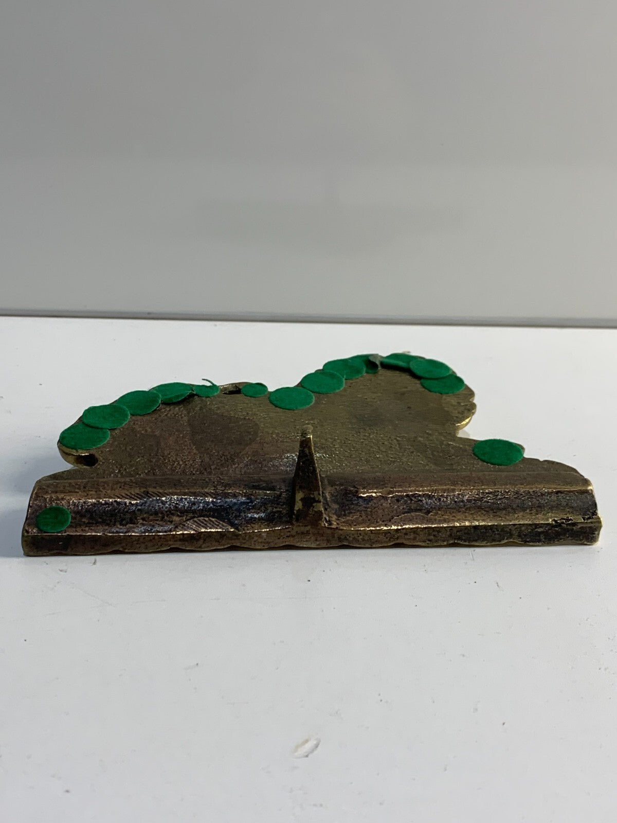 Antique Brass Mantelpiece Lion. Charming. Genuine