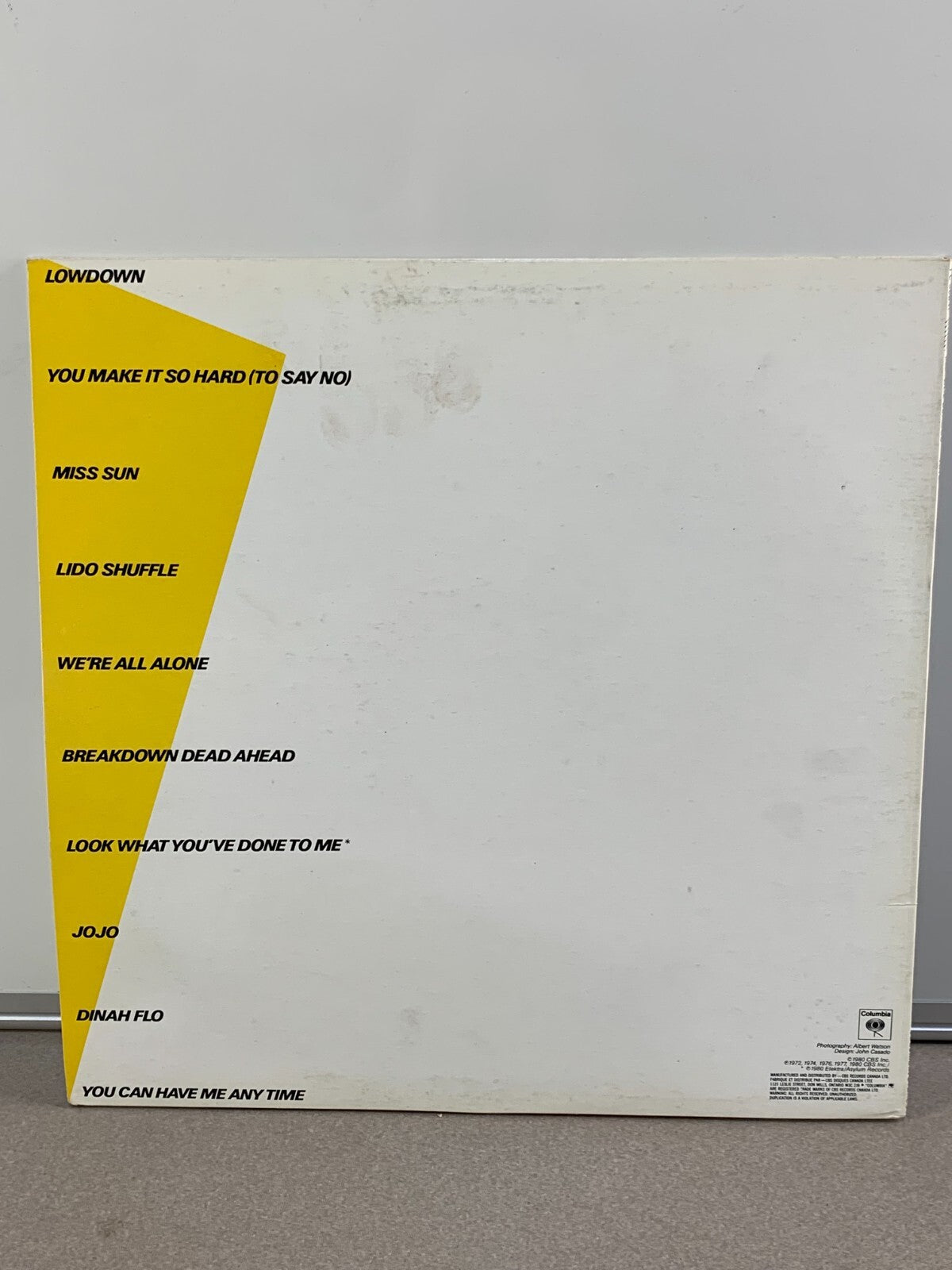 Boz Scaggs - Hits! Vinyl LP 1980) Record Album Columbia