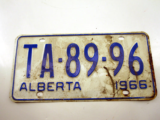 Vintage Alberta 1966 License Plate