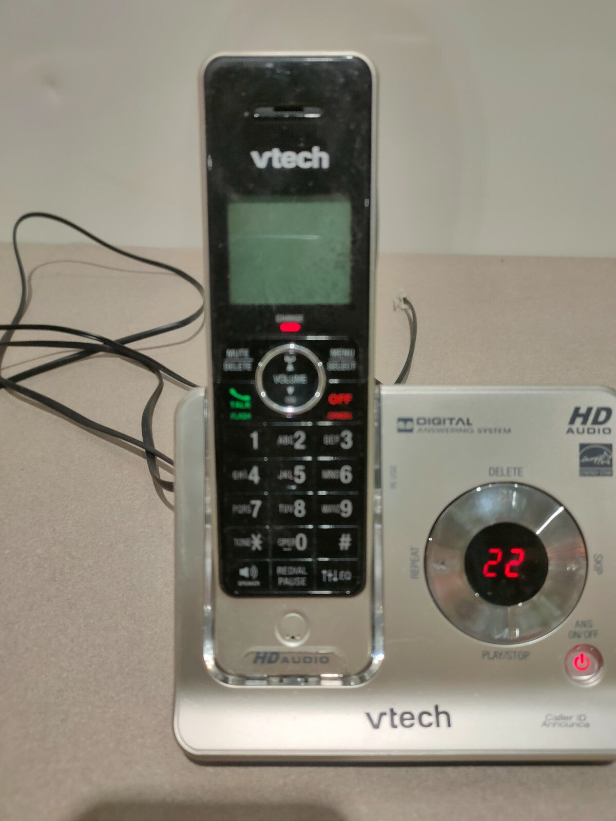 VTech Digital Answering System Handset Single Line Cordless Phone