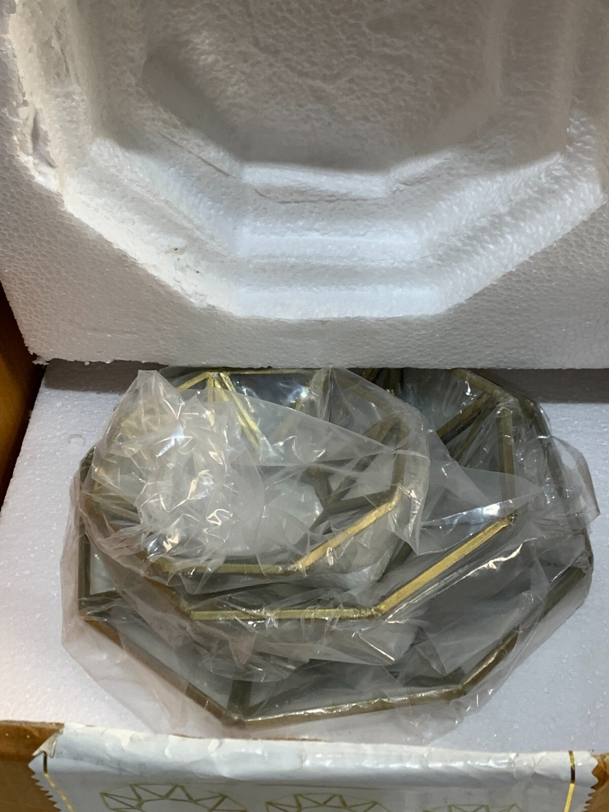 Envogue Home Set of 3 Dots & Dashes Ceramic Trinket Trays 3.5" Diameter