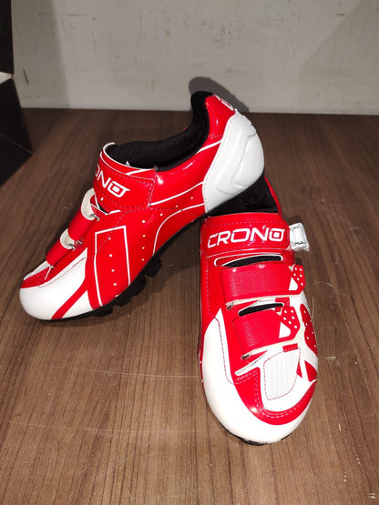 Crono CX-3 17 Mountain Bike Gravel BMX Shoes - Ross Red - Size - 39 (EUR)