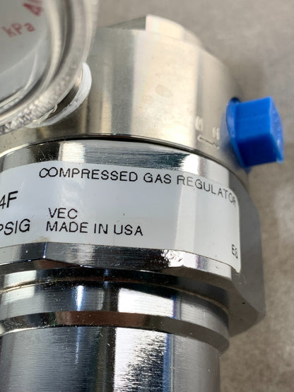 Victor SGL500‑40‑4F‑4F Regulator 0‑40PSIG 1/4" NPT SS 3000 PSI Inlet Clean Room
