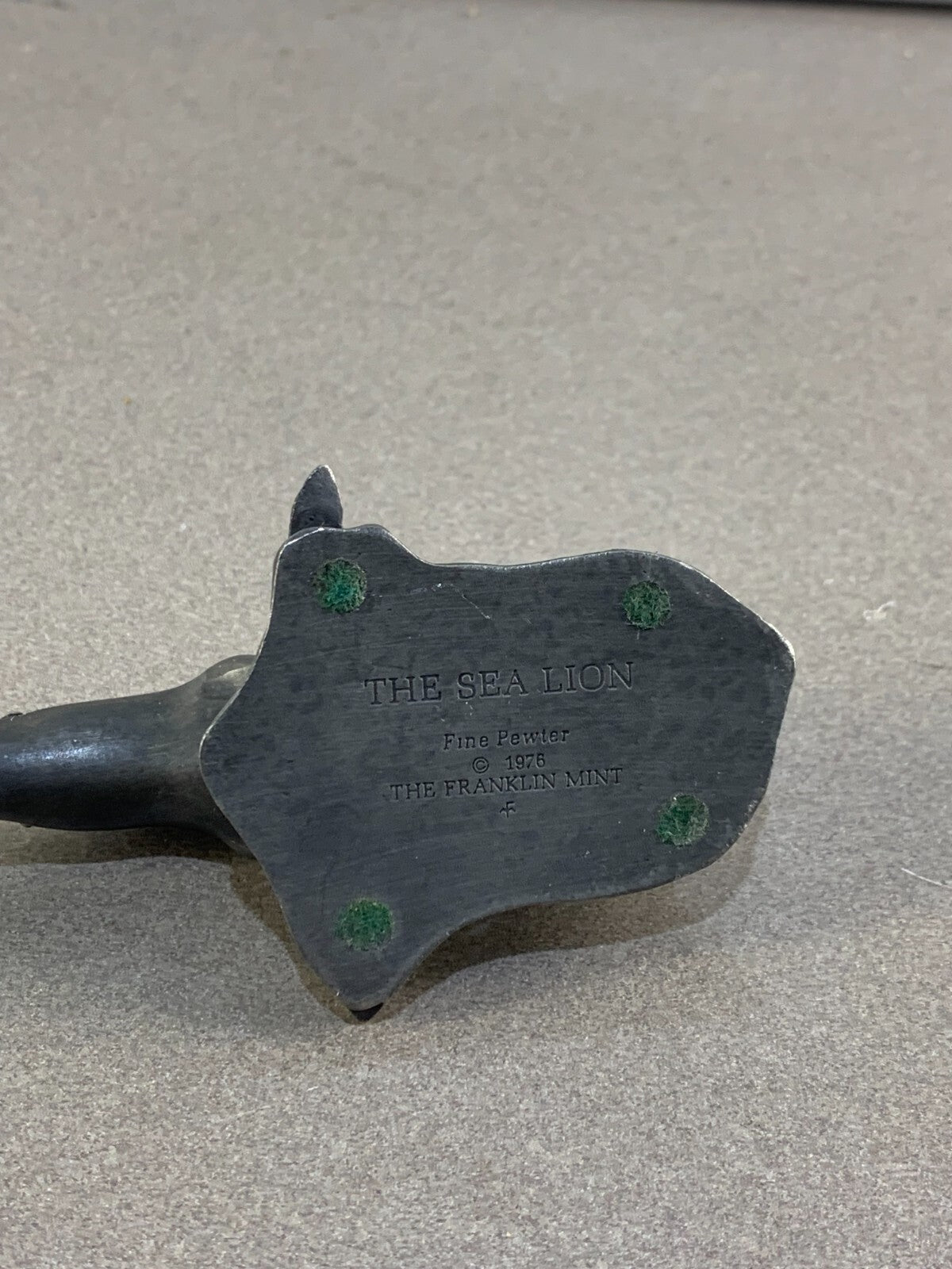 Fine Pewter The Sea Lion by Franklin Mint Signed by Artist R. Berg