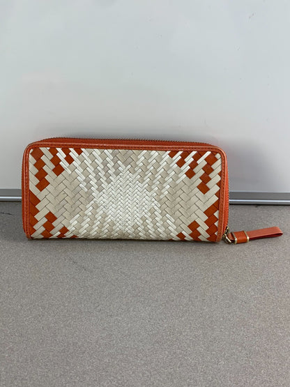 Cole Haan Genevieve Woven Leather Weave Triangle Tote Wallet