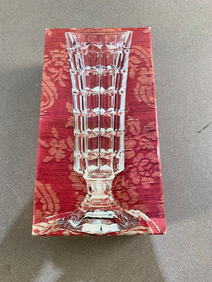 Vintage Cristal D’Arques Soliflor Cut 24% Lead Crystal Pedestal Bud Vase