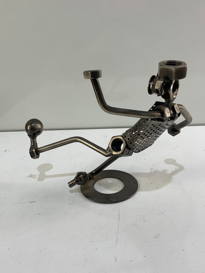 Football Playing Metal Tool Robot Display