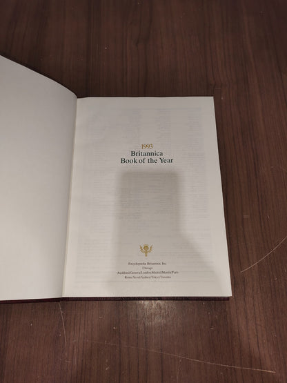 Encyclopedia Britannica Book Year - 1993