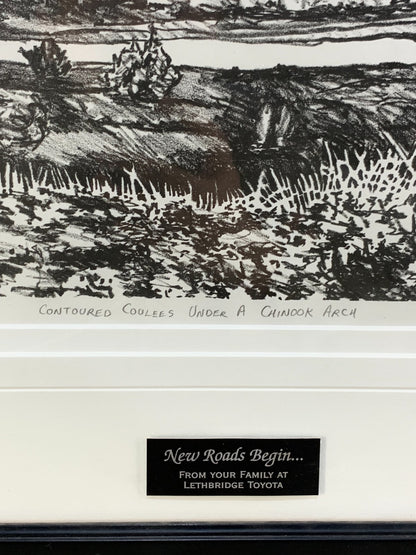 'CONTOURED COULEES UNDER A CHINOOK ARCH' Print Art By E.J. Moloy 2003, 1/13