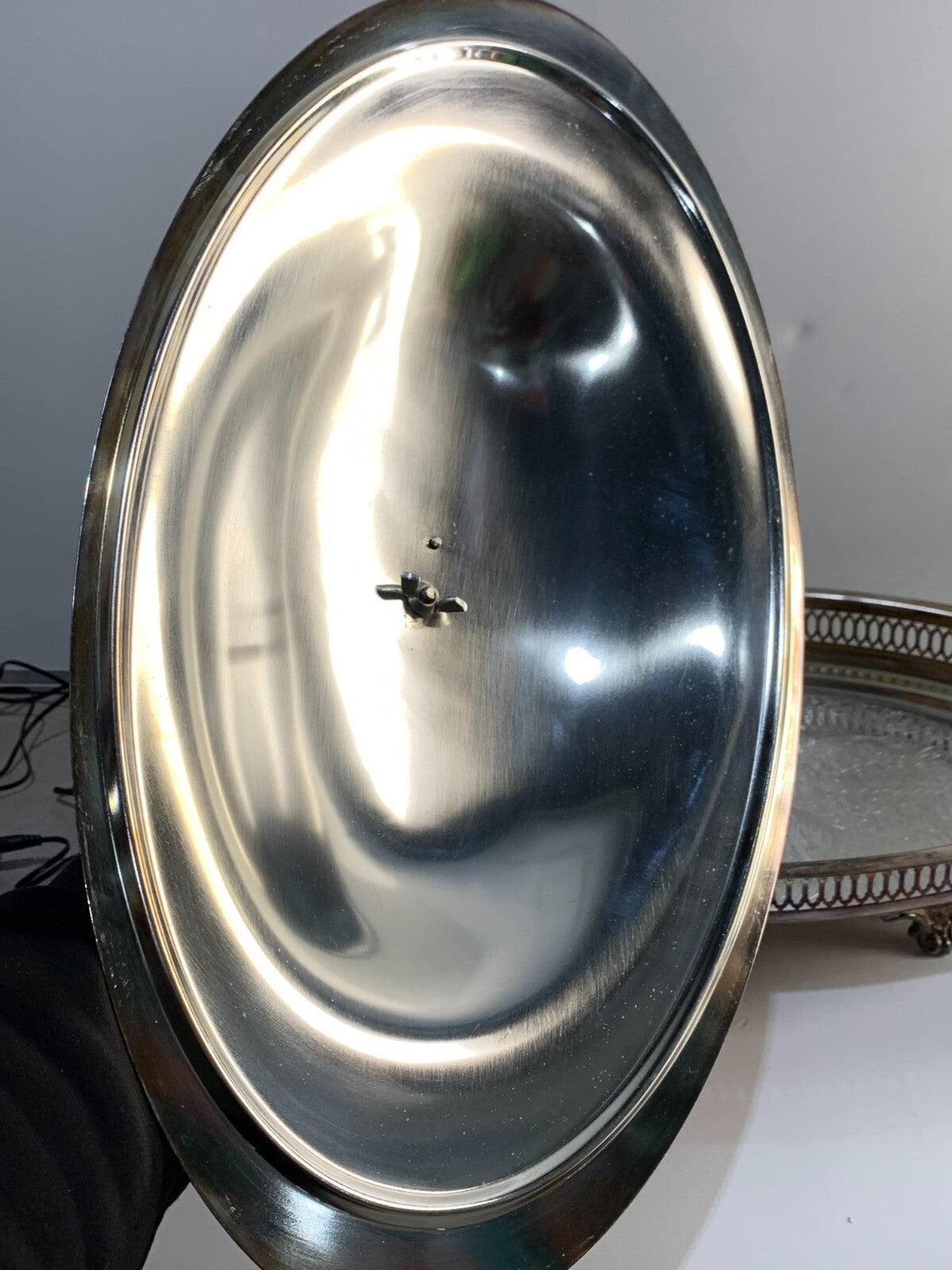 W. M. Rogers Silverplate Footed Chafing Dish w/ Lid