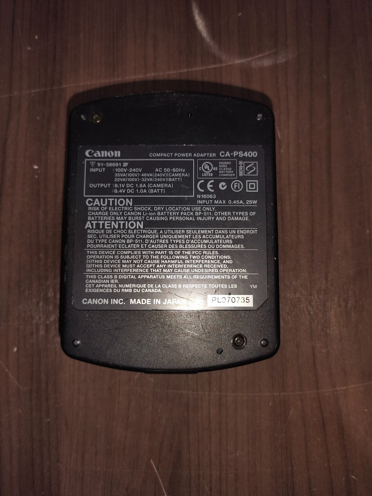 CANON COMPACT POWER ADAPTER CA-PS400 Dual Battery Charger with 2 Battries