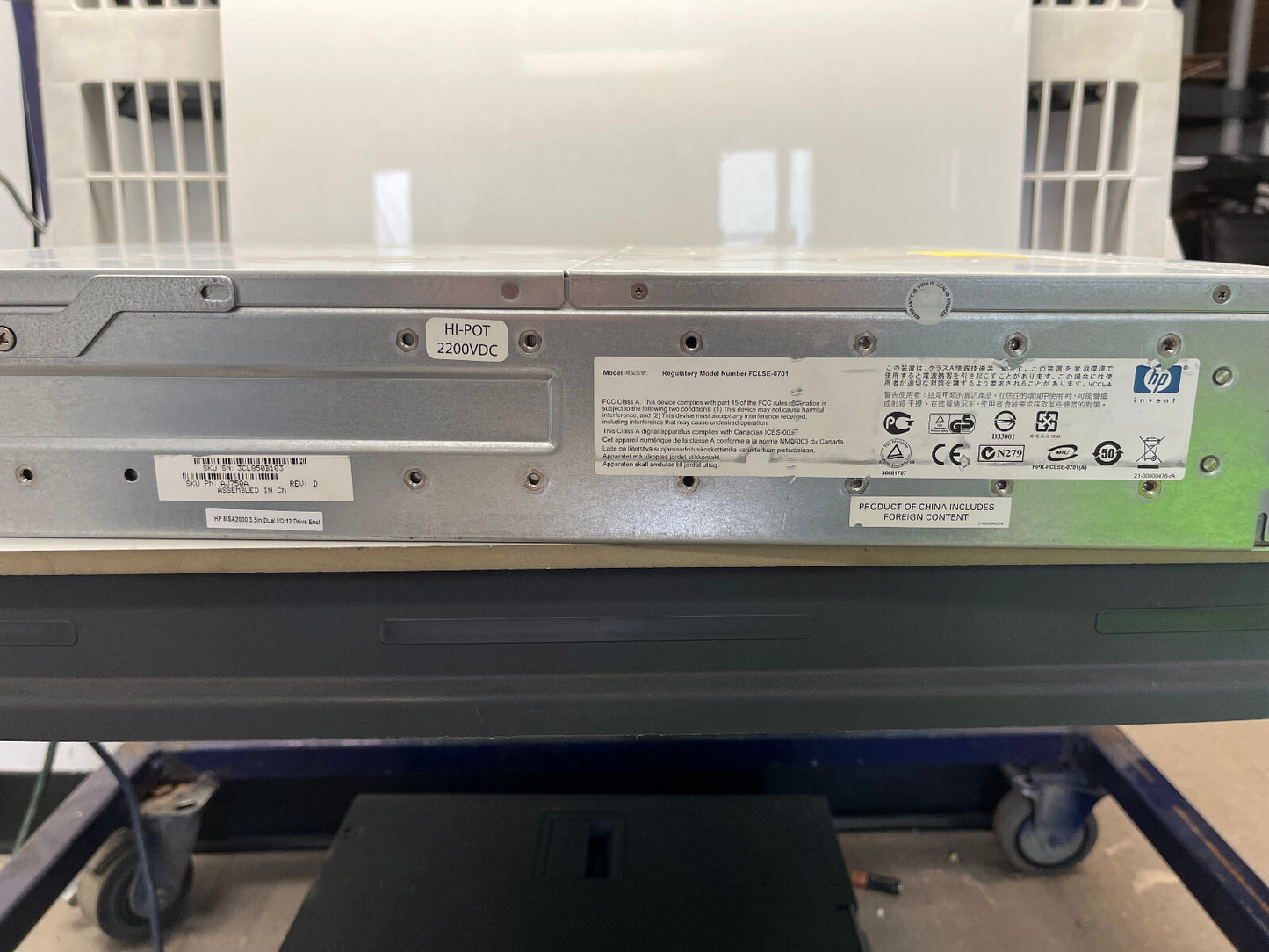 GOOD HP StorageWorks MSA2000 AJ750A Chassis + 2x AJ751A I/O Modules + PSUs