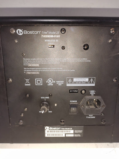 Boston Acoustics TVee Model 25 Wireless Powered Subwoofer