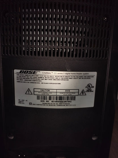 Bose CineMate  GS Series II Digital Home Theater System Subwoofer - Untested