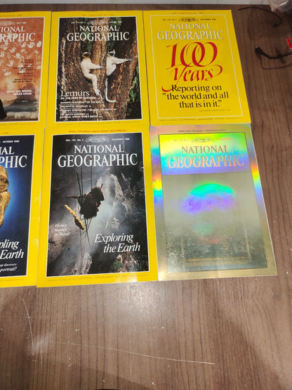 National Geographic - 1988 - July-December - Case Faux Leather - Magazines