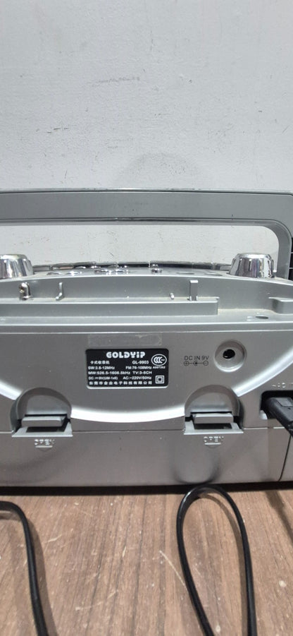 Vintage GOLDVIP Double Cassette Player with Radio - Model - GL-9903